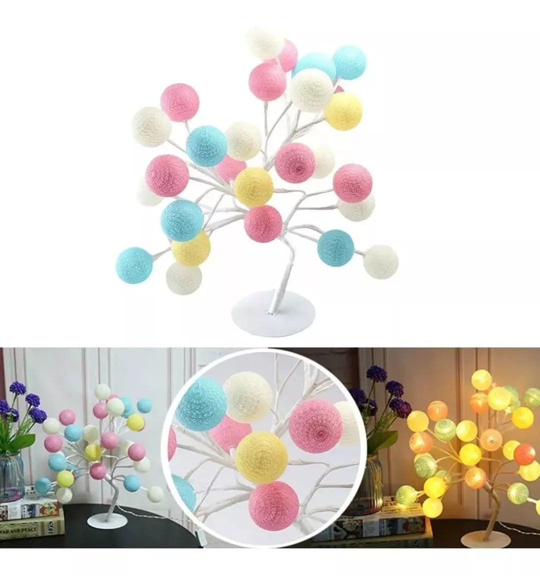 Árbol Bonsái Luminoso de Esferas LED