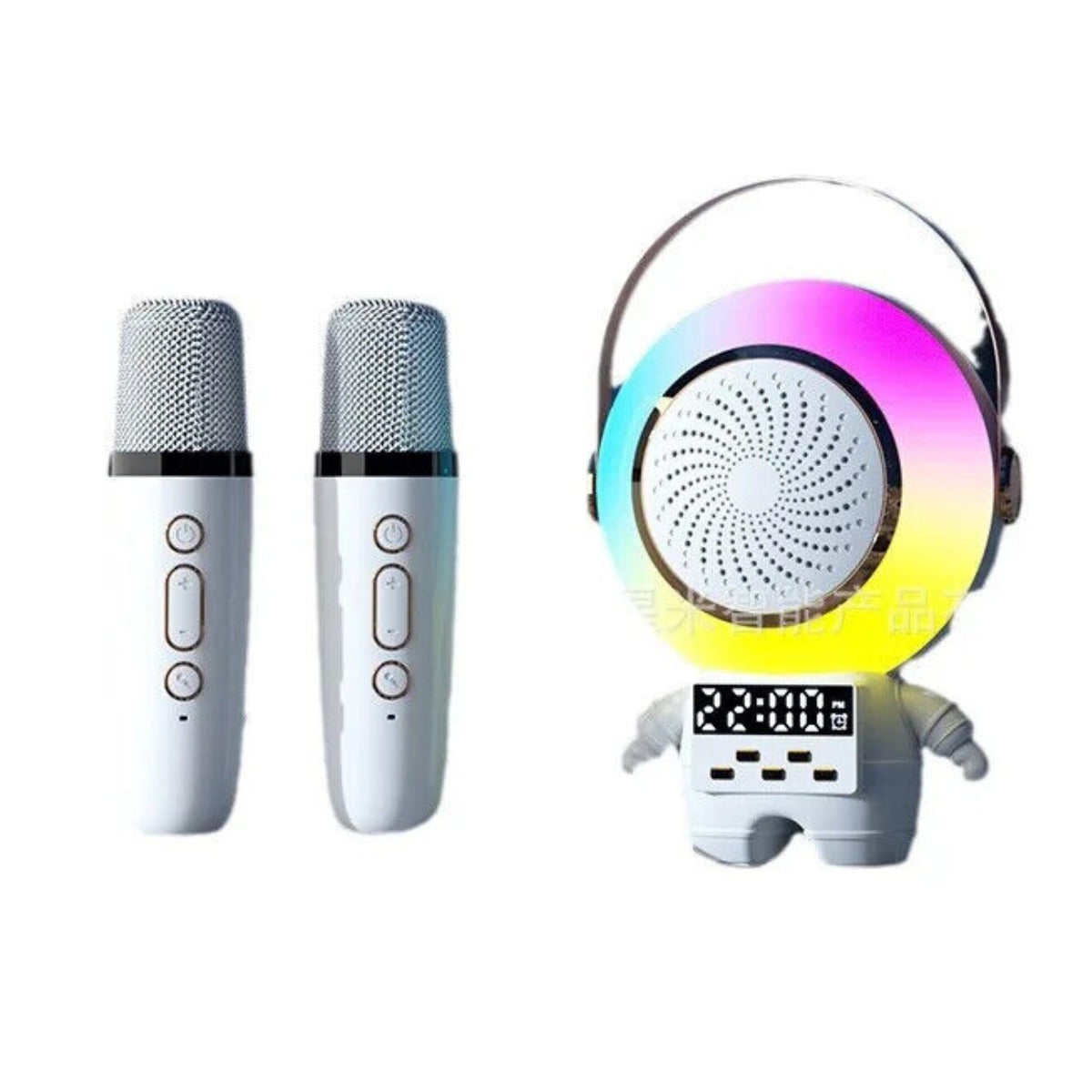Parlante Karaoke Astronauta con Microfonos